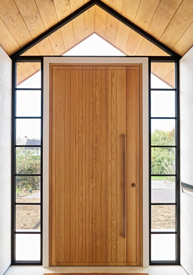Portrait front door with Crittal style side panels Urban Front