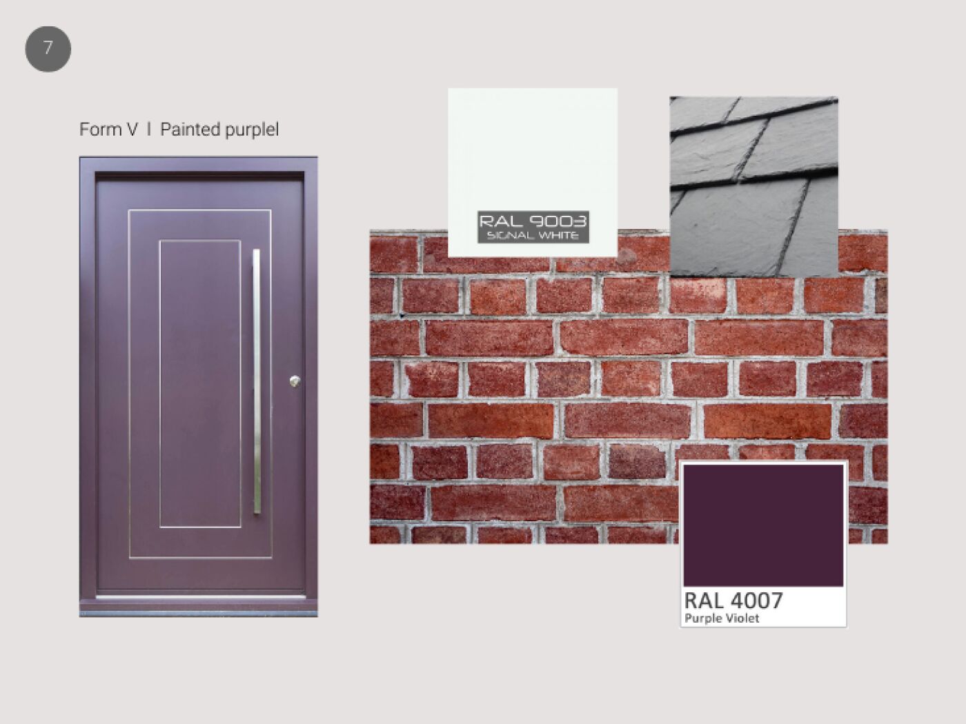 Form V in painted purple styling ideas