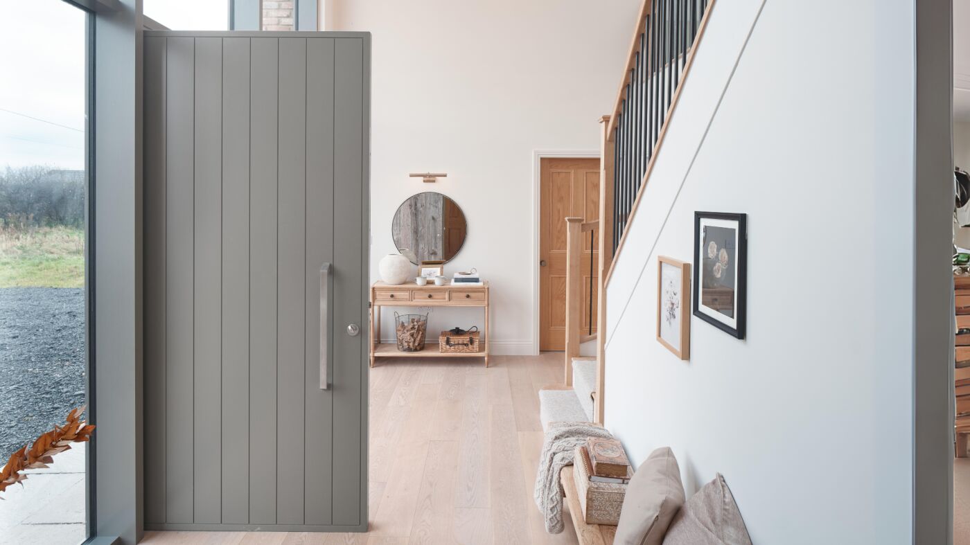 Porto RAL grey door with option 10a handle