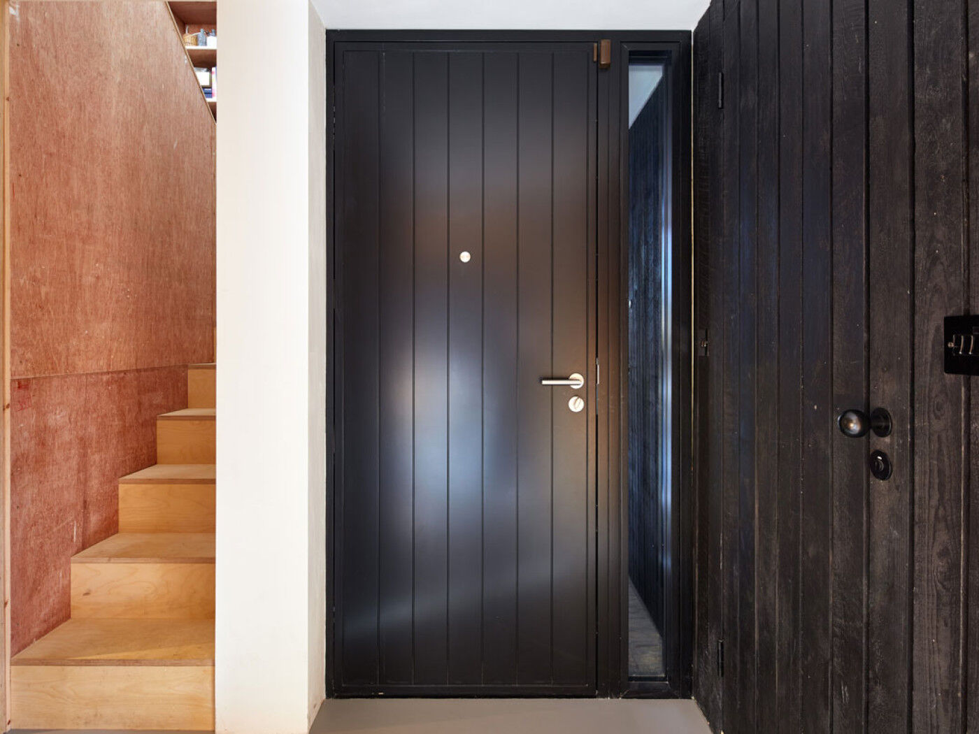 Black painted | Interior view | Porto front door 