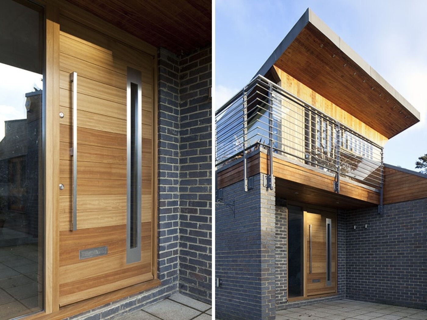 Sorrento front door | Iroko wood | Option 11 handle