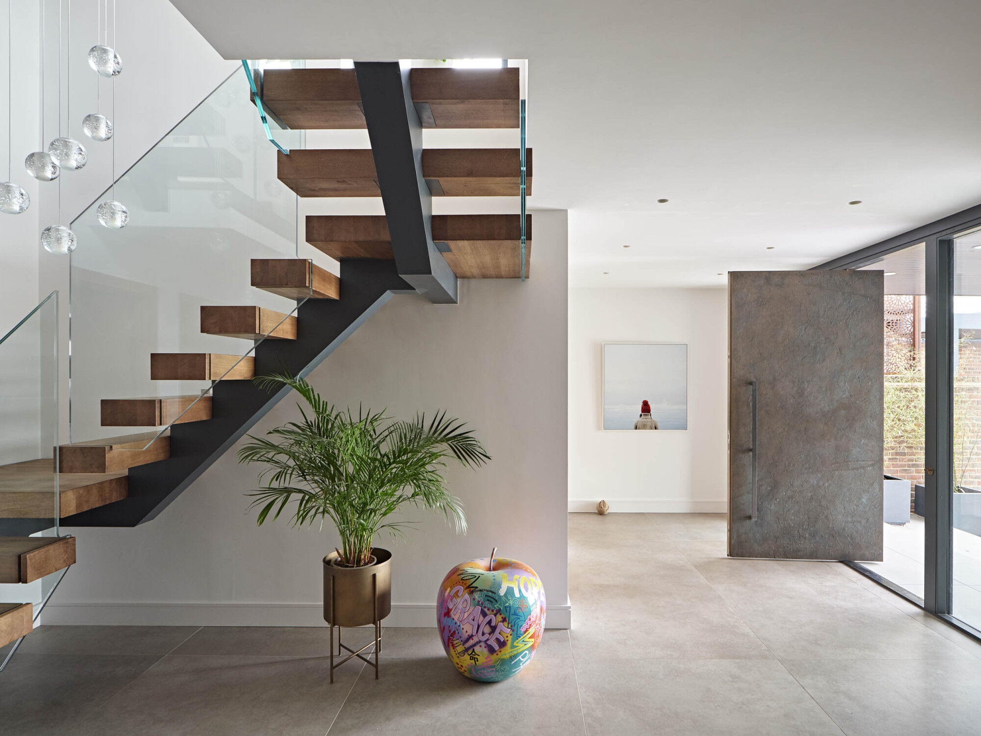 Metallic bronze front door