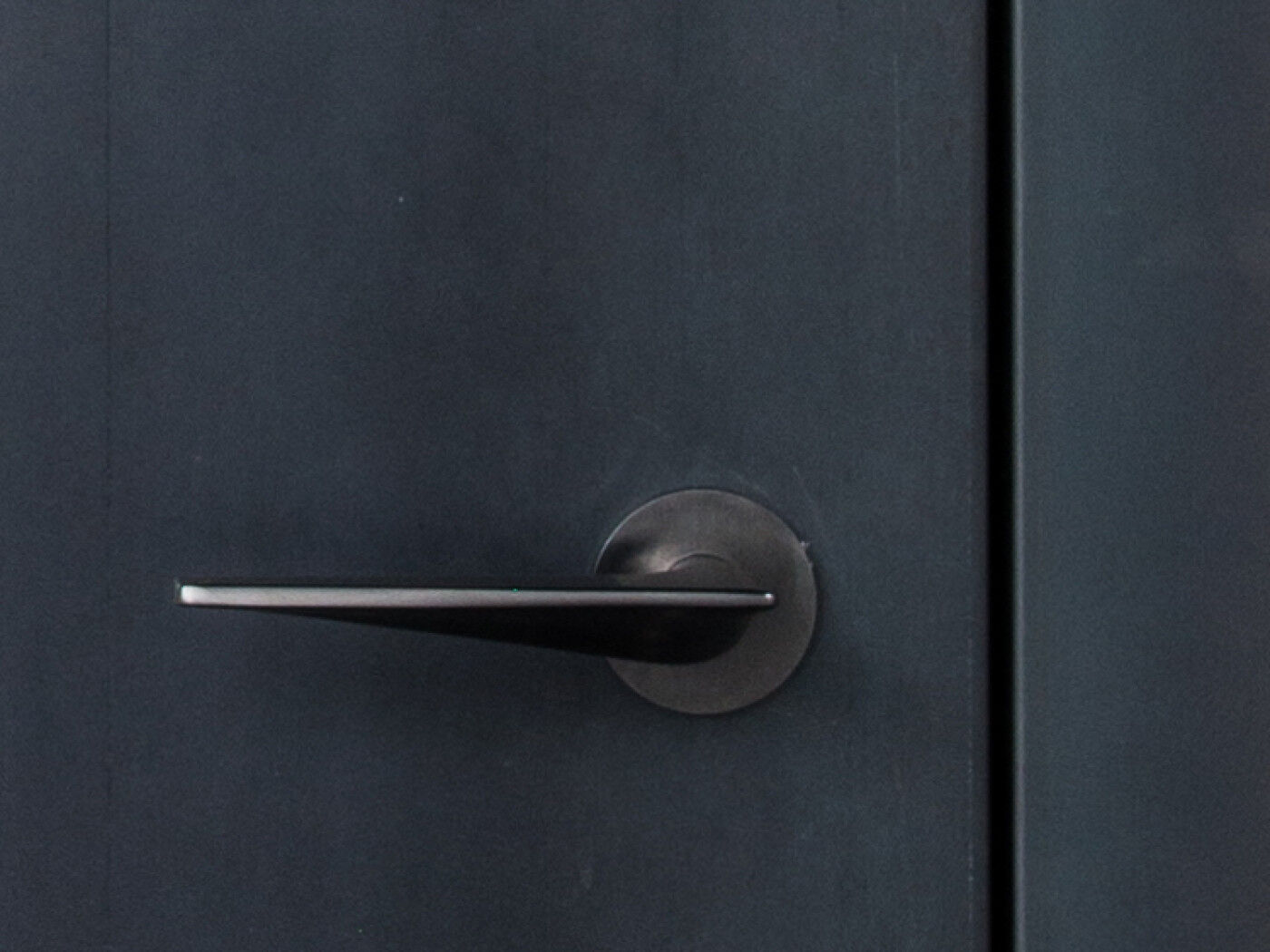 black steel interior door