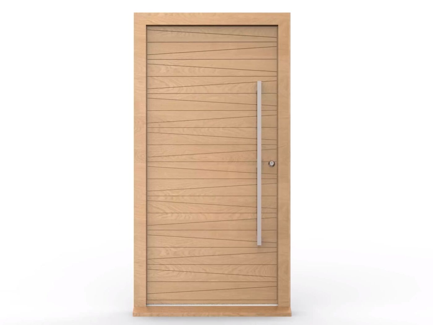Hinged door opening