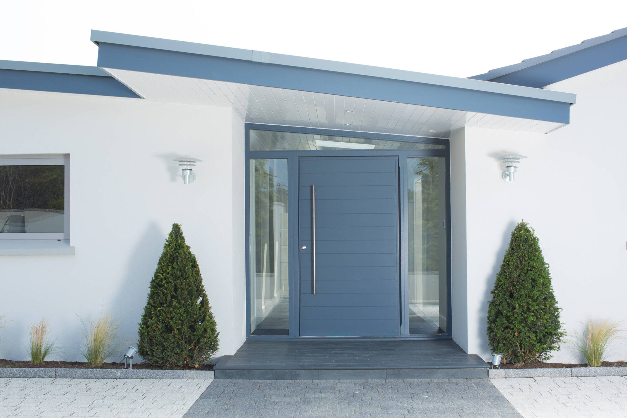 Grey RAL parma pivot door 