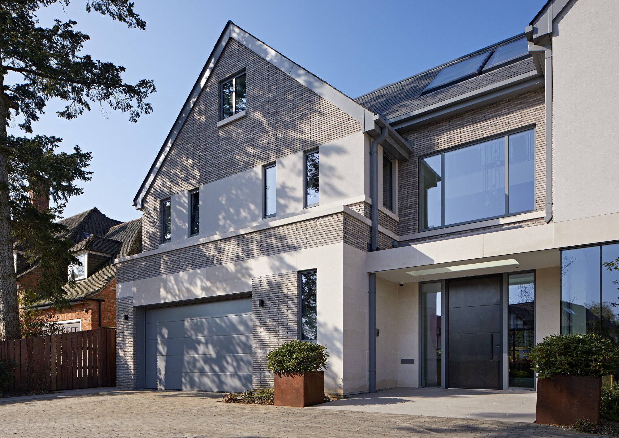 bronze copper door with 2 sidelites