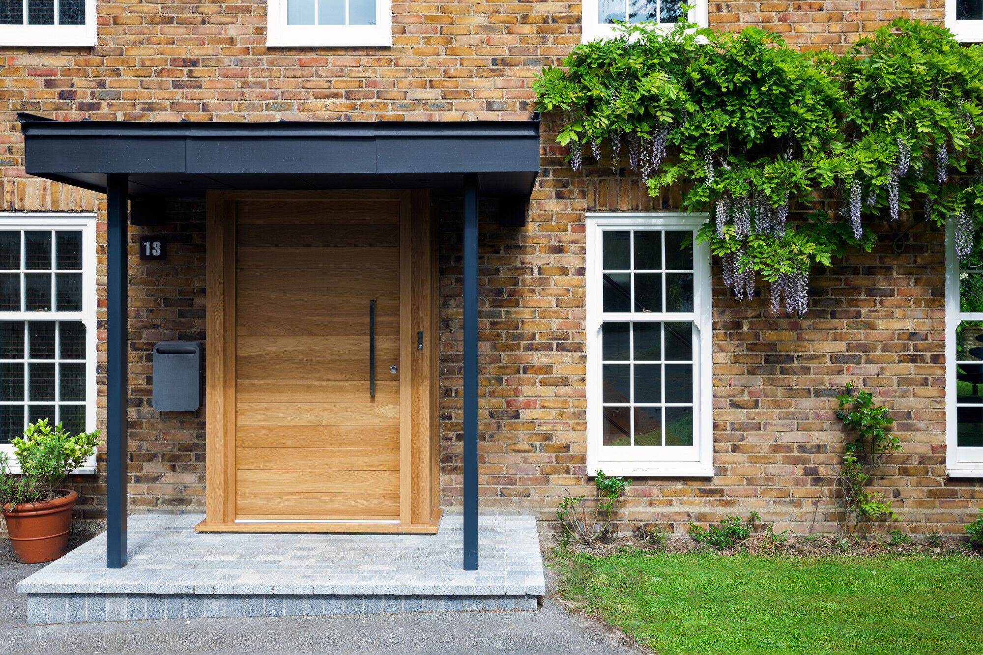 Tradional house with a Parma oak door