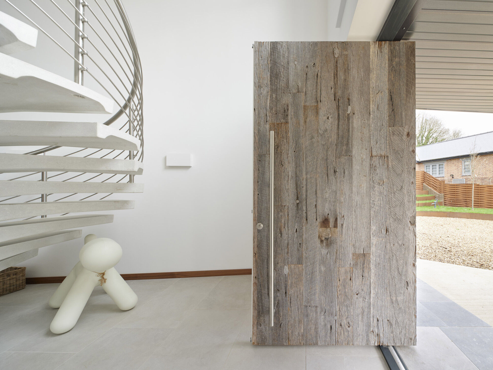 Reclaimed wood front door