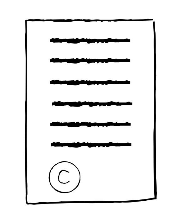copyright info icon portrait