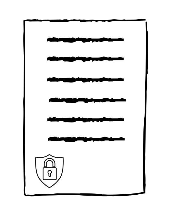 privacy policy icon portrait
